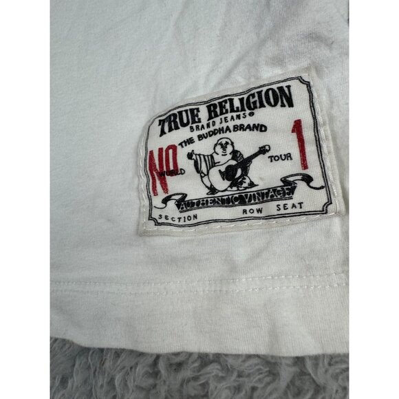 True Religion Mens Gabba Gabba White Graphic Tee M 100% Cotton NWOT Casual Style - Picture 5 of 8